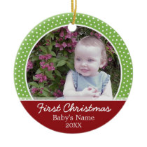 Baby's First Christmas Photo - Single Sided ornaments