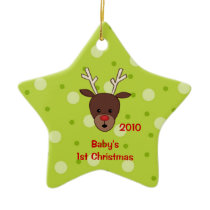 Baby's First Christmas Reindeer Ornament ornaments