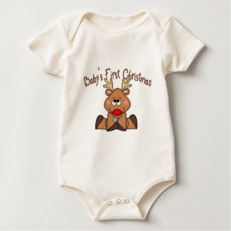 Baby's First Christmas Reindeer shirt