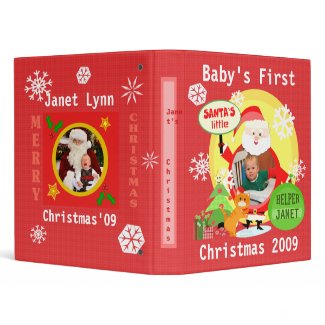 Baby's First Christmas Scrapbook Binder-Custom binder