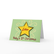 Baby's First Christmas Star Card