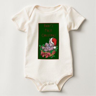 Baby's First Christmas T-Shirt by rosewood_designs