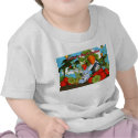 Baby's First Easter T Shirt, with bunny and egss by moonlake Baby's First Easter T Shirt, with bunny and egss