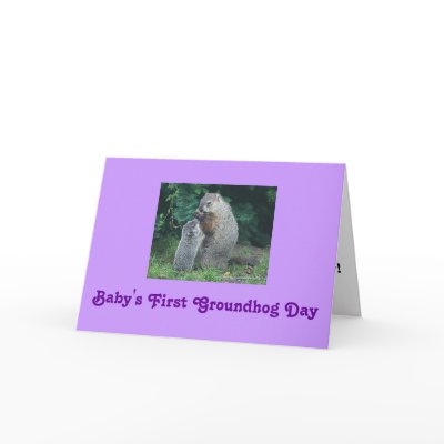 Baby's First Groundhog Day Greeting Card