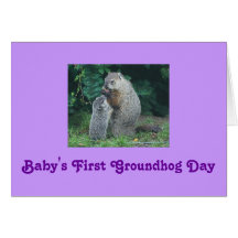 Baby's First Groundhog Day Greeting Card