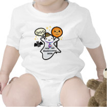 Baby's First Halloween Kawaii Ghost t-shirts by jamiecreates1 Baby's First Halloween Kawaii Ghost t-shirts