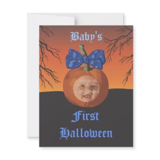 Babys First Halloween Party Invitations