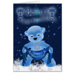 Baby's First Hanukkah Card With Cute Little Bear