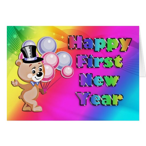 Baby's First New Year Card Zazzle