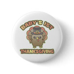 Baby's First Thanksgiving button buttons