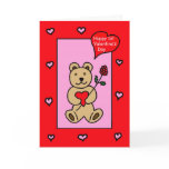 Baby's First Valentine -- Teddy Bear Valentine Card