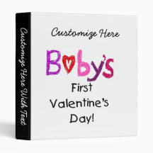 Baby's First Valentine's Day 3 Ring Binders