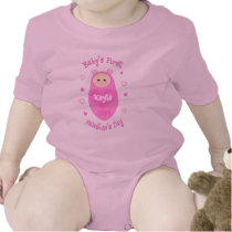 Baby's First Valentine's Day T-Shirt Custom by jamiecreates1 Baby's First Valentine's Day T-Shirt Custom