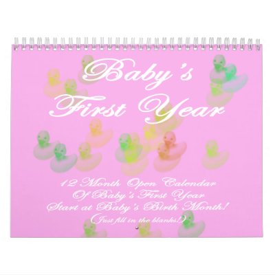 Baby's First Year Open Calendar by nikiclix
