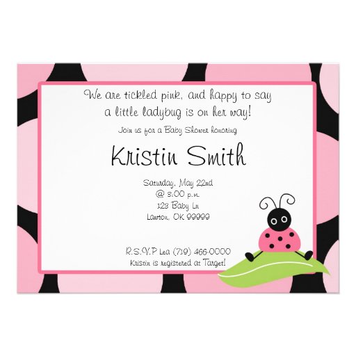 babyshow We are tickled pink, and happy to saya... Custom Invitation