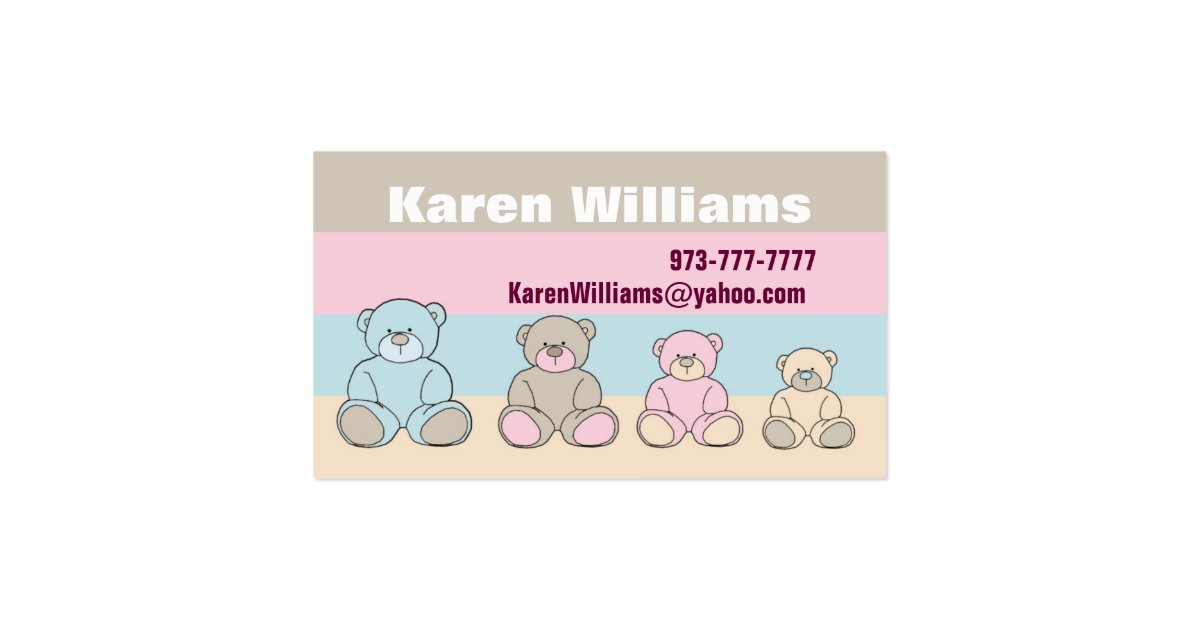 Babysitter Business Cards 