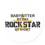 Babysitter Deadly Ninja Round Sticker