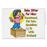 Babysitter for Hire! Cards