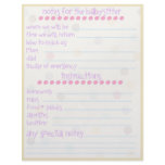 Babysitter Notes Custom Letterhead