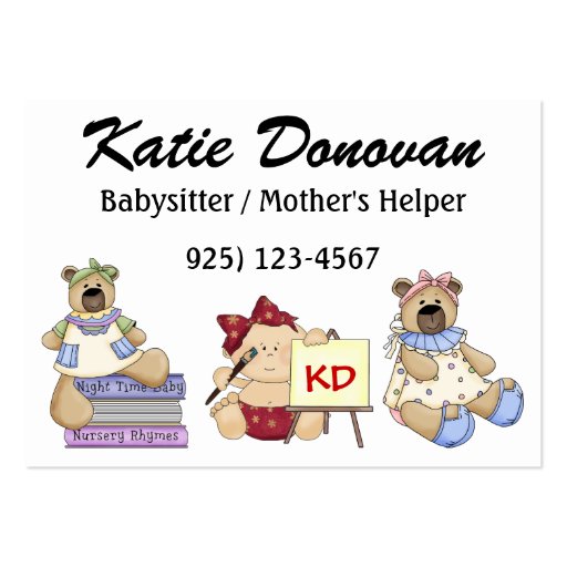 Babysitter - SRF Business Cards (back side)