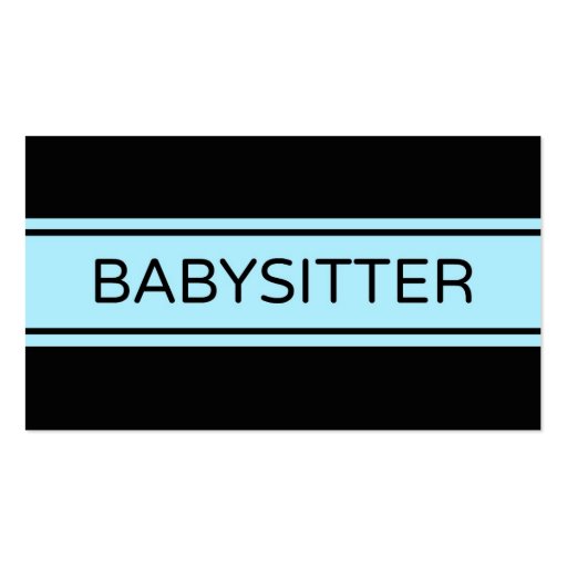 Babysitter Stripe Business Card (front side)