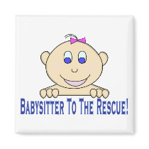 Babysitter To The Rescue magnets