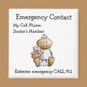 Babysitter's Emergency Contact Magnet by 13BlackCatsDesigns Babysitter's Emergency Contact Magnet