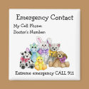 Babysitter's Emergency Contact Magnet by 13BlackCatsDesigns Babysitter's Emergency Contact Magnet