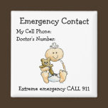 Babysitter's Emergency Contact Magnet magnets