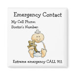Babysitter's Emergency Contact Magnet