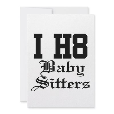 babysitters custom invites by ih8designs