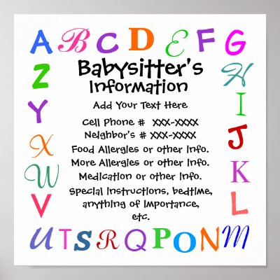 Poster Templates Free on Babysitting Poster Template Free