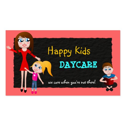 Babysitting  Child Care Day Care Business Cards (front side)