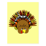 babyturkeycolorsdamaskcircles postcard