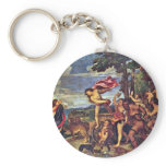 Bacchus And Ariadne " By Tizian (Best Quality) Key Chains