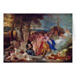 Bacchus And Ceres With Nymphs And Satyrs By Bourdo Greeting Card