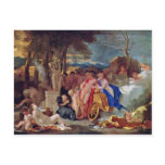 Bacchus And Ceres With Nymphs And Satyrs By Bourdo Post Cards