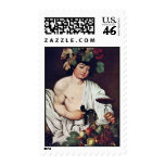 Bacchus By Michelangelo Merisi Da Caravaggio Stamp