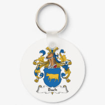 Bach Family Crest keychains by coatsofarms Bach Family Crest keychains
