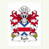 Bach Family Crest Postcard