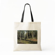 Bach In The Birch Forest By Schischkin Iwan Iwanow Tote Bags