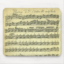 Bach Partita Music Manuscript for Solo Violin Mousepads