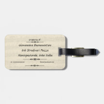 Bach Partita Music Manuscript for Violin Solo Tags For Bags