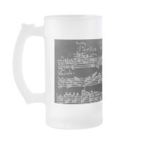 Bach Partita White on Black Coffee Mugs