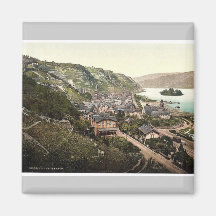 Bacharach, the Rhine, Germany rare Photochrom Fridge Magnets