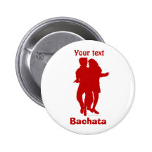 Bachata Bachata Dancers Silhouette Custom Buttons