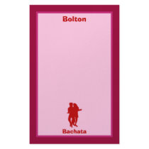 Bachata Bachata Dancers Silhouette Custom Stationery