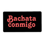 Bachata Conmigo Latin Salsa Dancing Custom Labels
