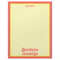 Bachata Conmigo Latin Salsa Dancing Custom Customized Letterhead
