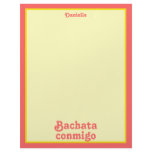 Bachata Conmigo Latin Salsa Dancing Custom Customized Letterhead